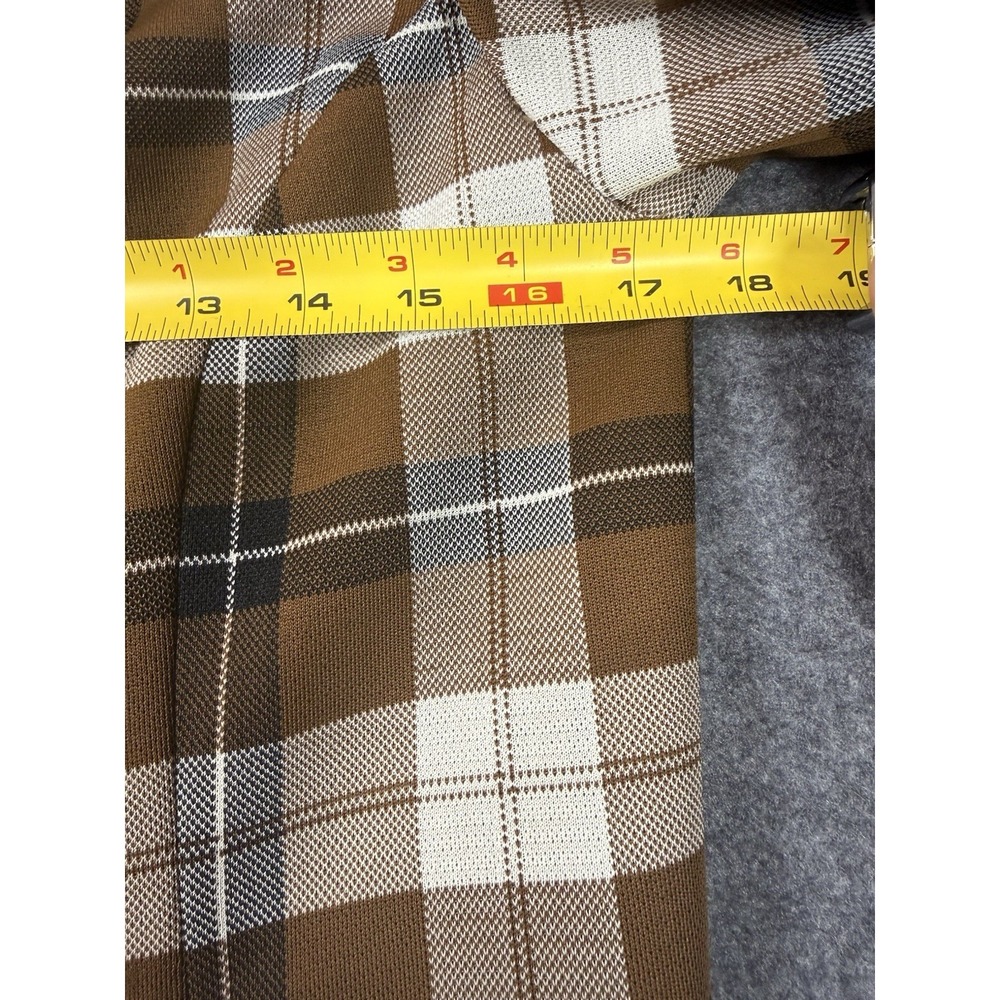 Vintage Tailored by Fem-E-Nits Plaid Knit Blazer Jacket Size 1 - Picture 4 of 9